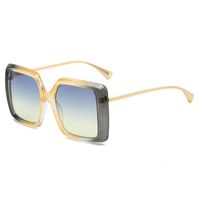 Elegant Basic Gradient Color Pc Square Full Frame Women's Sunglasses sku image 2