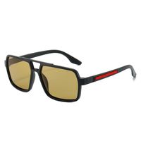Elegant Basic Solid Color Tac Square Full Frame Men's Sunglasses sku image 2