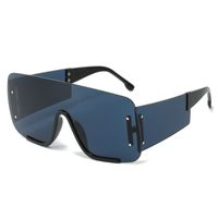 Elegant Business Basic Solid Color Pc Square Half Frame Men's Sunglasses main image 5