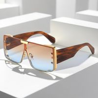 Elegant Basic Solid Color Pc Square Full Frame Men's Sunglasses main image 6