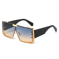 Elegant Basic Solid Color Pc Square Full Frame Men's Sunglasses main image 2