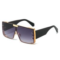 Elegant Basic Solid Color Pc Square Full Frame Men's Sunglasses sku image 4