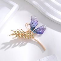 Elegant Süß Libelle Schmetterling Legierung Inlay Strasssteine Unisex Broschen sku image 7