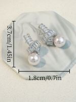 1 Pair Ig Style Shiny Round Knot Plating Inlay Copper Glass Bead Zircon Ear Studs main image 2