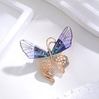 Elegant Süß Libelle Schmetterling Legierung Inlay Strasssteine Unisex Broschen sku image 13