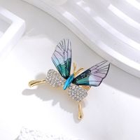 Elegant Cute Dragonfly Butterfly Alloy Inlay Rhinestones Unisex Brooches sku image 19