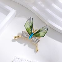 Elegant Cute Dragonfly Butterfly Alloy Inlay Rhinestones Unisex Brooches sku image 20