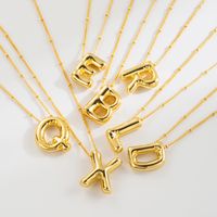 Modern Style Simple Style Letter Copper Pendant Necklace main image 1