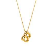 Modern Style Simple Style Letter Copper Pendant Necklace main image 3