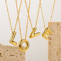 Modern Style Simple Style Letter Copper Pendant Necklace main image 4