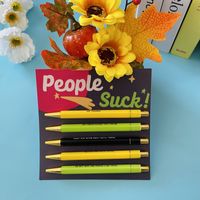 1 Set Letter Learning Daily Plastic Preppy Style Ballpoint Pen sku image 26