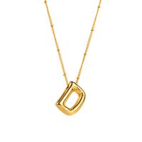 Modern Style Simple Style Letter Copper Pendant Necklace sku image 4