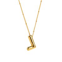 Modern Style Simple Style Letter Copper Pendant Necklace sku image 12