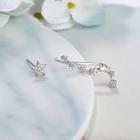 1 Paire Élégant Dame Style Classique Star Incruster Le Cuivre Zircon Boucles D'Oreilles main image 1