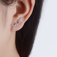 1 Pair Elegant Simple Style Star Star Copper Zircon White Gold Plated Drop Earrings main image 1