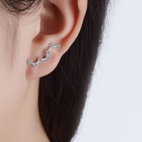 1 Pair Elegant Simple Style Star Star Copper Zircon White Gold Plated Drop Earrings main image 5