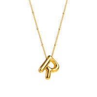 Modern Style Simple Style Letter Copper Pendant Necklace sku image 18