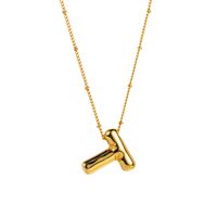 Modern Style Simple Style Letter Copper Pendant Necklace sku image 20