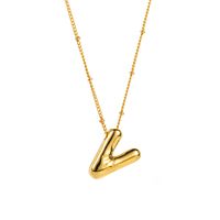 Modern Style Simple Style Letter Copper Pendant Necklace sku image 22