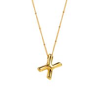 Modern Style Simple Style Letter Copper Pendant Necklace sku image 24