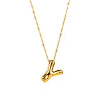 Modern Style Simple Style Letter Copper Pendant Necklace sku image 25