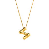 Modern Style Simple Style Letter Copper Pendant Necklace sku image 26