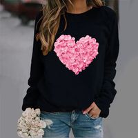 Women's Hoodies Long Sleeve Casual Streetwear Heart Shape main image 1