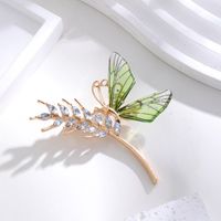 Elegante Lindo Libélula Mariposa Aleación Embutido Diamantes De Imitación Unisexo Broches sku image 8