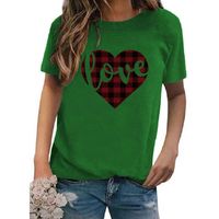 Women's T-shirt Short Sleeve T-shirts Printing Casual Classic Style Letter Heart Shape main image 2