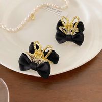 Women's Girl's Cute Sweet Bow Knot Synthetics Alloy Cloth Inlay Hair Claws main image 5