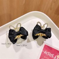 Women's Girl's Cute Sweet Bow Knot Synthetics Alloy Cloth Inlay Hair Claws main image 2