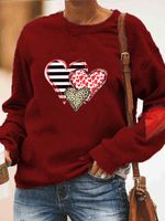 Women's Hoodies Long Sleeve Casual Streetwear Heart Shape main image 2