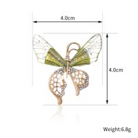 Élégant Mignon Libellule Papillon Alliage Incruster Strass Unisexe Broches main image 4