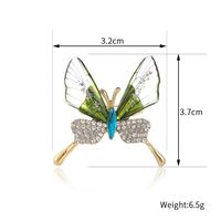 Élégant Mignon Libellule Papillon Alliage Incruster Strass Unisexe Broches main image 8