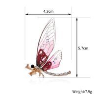 Élégant Mignon Libellule Papillon Alliage Incruster Strass Unisexe Broches main image 7