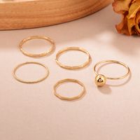 Ig Style Elegant Round Alloy Plating Plated Light Kc Gold Women's Rings main image 4