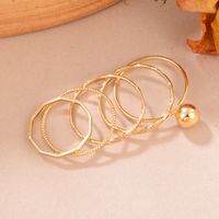 Ig Style Elegant Round Alloy Plating Plated Light Kc Gold Women's Rings main image 3