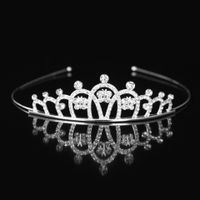 Princess Cute Crown Alloy Inlay Rhinestones Crown sku image 5