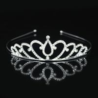 Princess Cute Crown Alloy Inlay Rhinestones Crown sku image 7