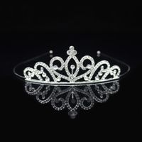 Princess Cute Crown Alloy Inlay Rhinestones Crown sku image 8