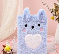 A5 Cute Rabbit Plush Book Children's Plush Notebook Stationery Set Student Prize Business Notepad main image 2