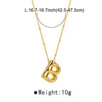 Modern Style Simple Style Letter Copper Pendant Necklace main image 2
