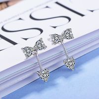 1 Pair Sweet Bow Knot Plating Inlay Copper Zircon Rose Gold Plated White Gold Plated Drop Earrings main image 1