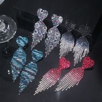 1 Pair Simple Style Commute Gradient Color Inlay Copper Zircon Drop Earrings main image 1