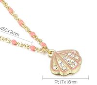 Titanium Steel 18K Gold Plated Commute Plating Inlay Shell Zircon Pendant Necklace main image 2