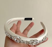 Women's Vintage Style Solid Color Artificial Crystal Hair Band sku image 1