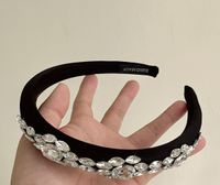Women's Vintage Style Solid Color Artificial Crystal Hair Band sku image 2