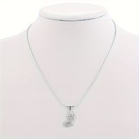 Simple Style Shiny Heart Shape Alloy Inlay Rhinestones Women's Pendant Necklace main image 5