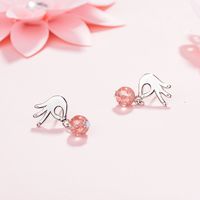 1 Par Estilo Ig Estilo Simple Gesto Cristal Cobre Pendientes De Gota sku image 1