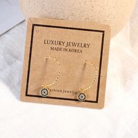 1 Par Estilo Ig Estilo Simple Ojo Del Diablo Embutido Cobre Circón Aretes sku image 6